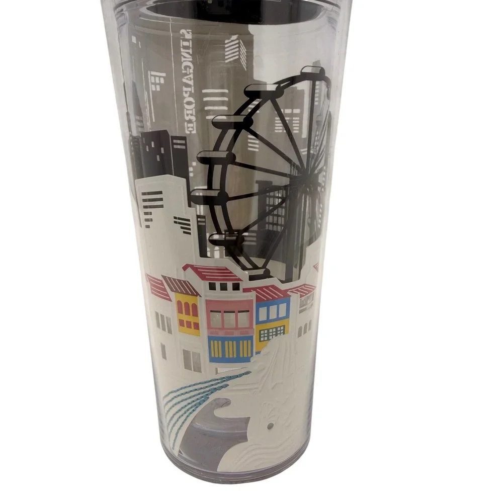 Starbucks Singapore Tumbler 2022‎ Pre-Owned 16oz Ferris Wheel City Design